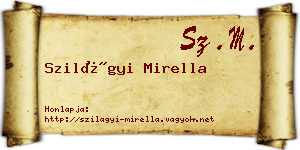Szilágyi Mirella névjegykártya