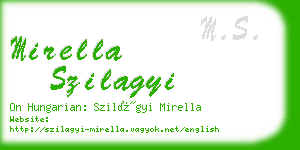 mirella szilagyi business card